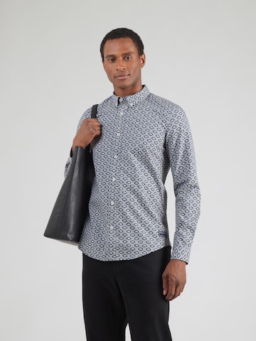 SCOTCH & SODA Slim fit Overhemd in Blauw: voorkant