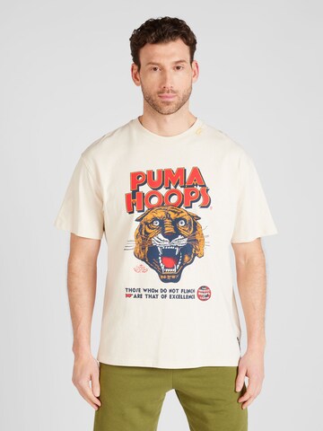 PUMA - Camiseta funcional 'Showtime' en blanco: frente