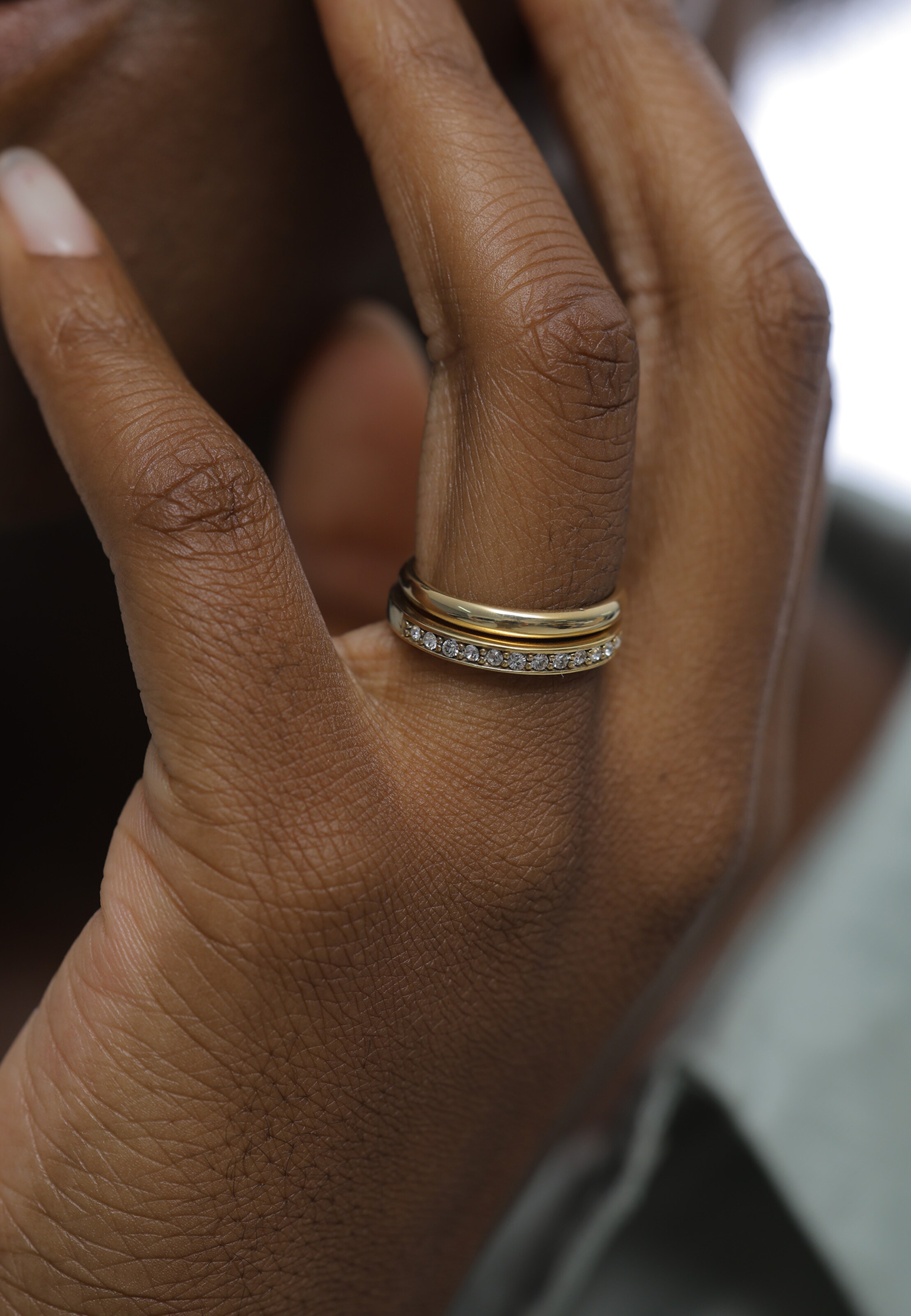 ELLI - Conjuntos de bijuteria 'Kristall' em ouro: frente