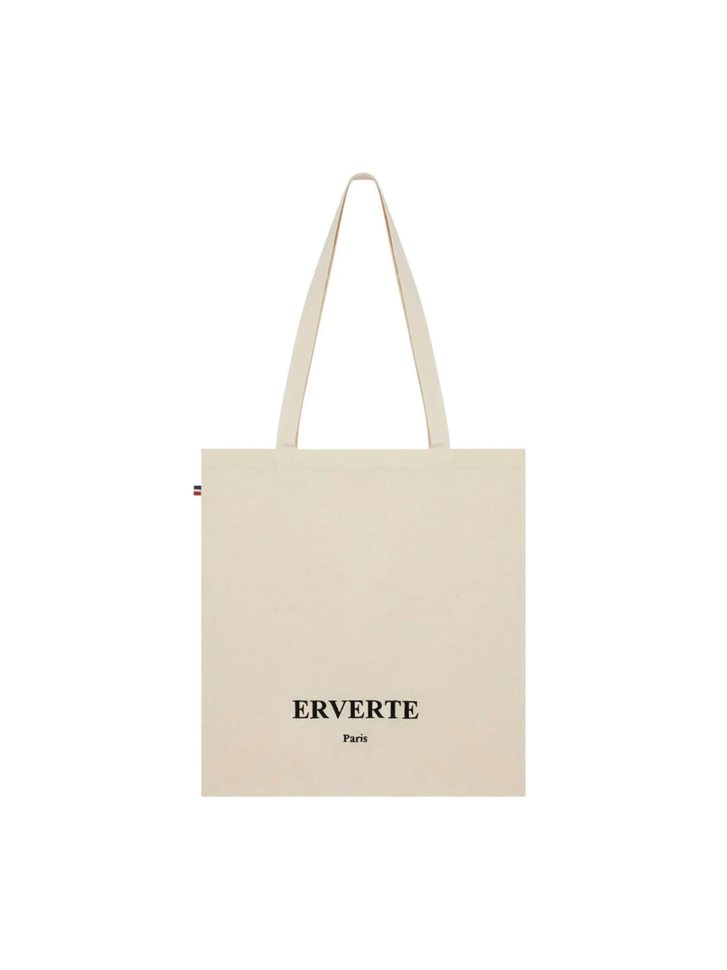 Cabas ERVERTE Paris en blanc : devant