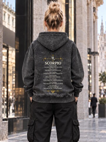 LUNØIR StudioSweater majica 'Zodiac - Scorpio Gold' - siva boja