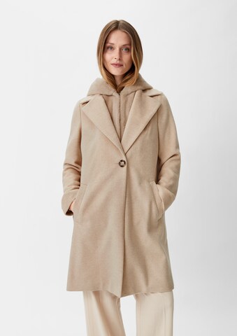 COMMA Between-Seasons Coat in Beige: front