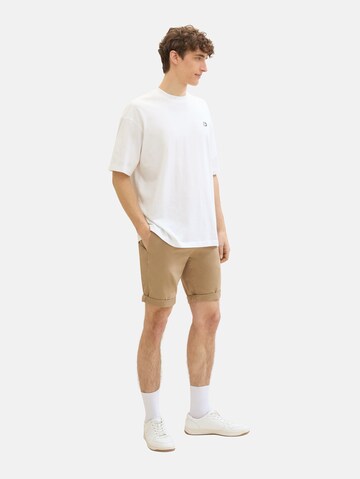 TOM TAILOR DENIM Slimfit Shorts in Beige