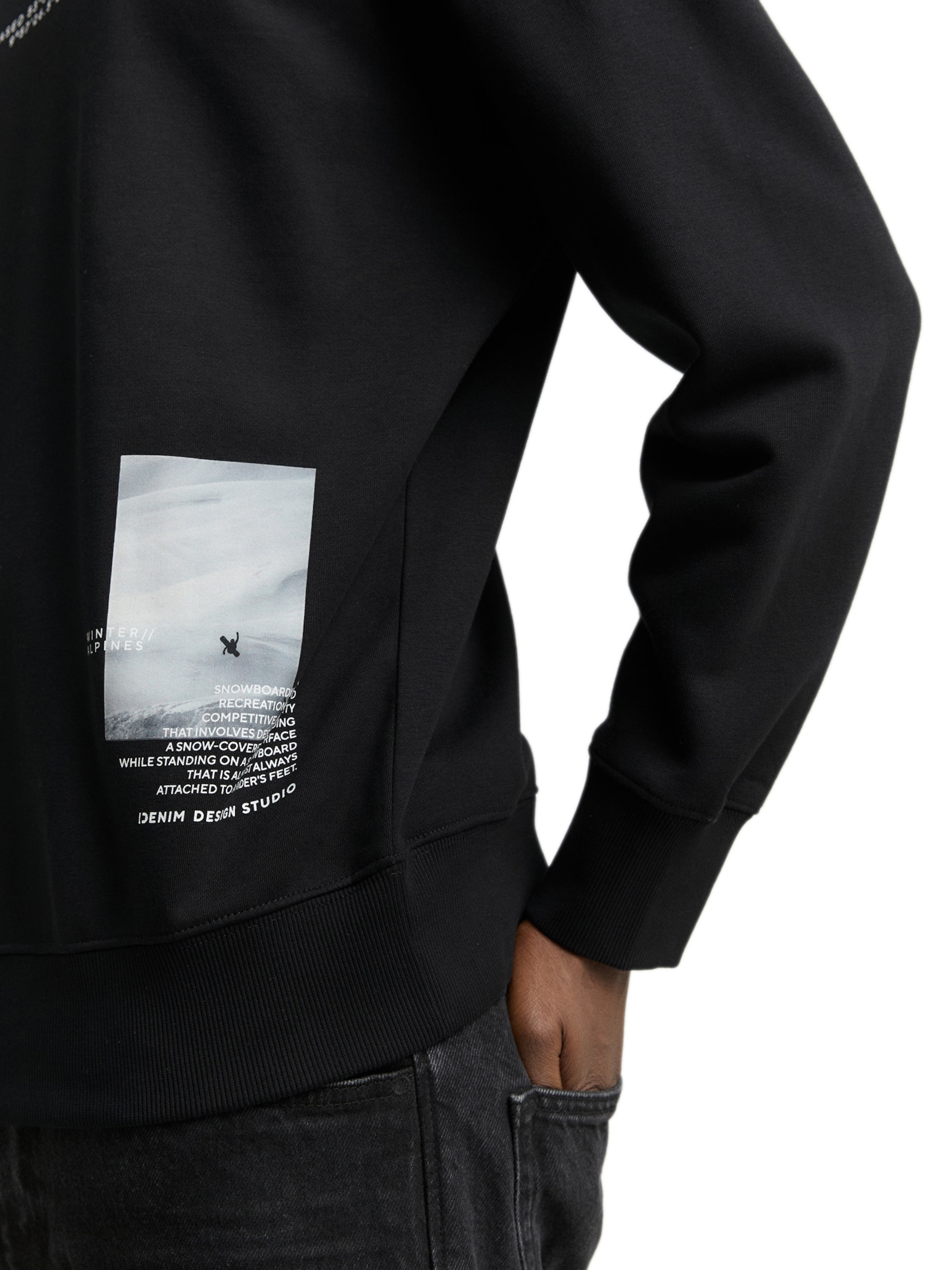 TOM TAILOR DENIM Свитшот в Черный