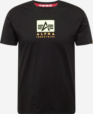 ALPHA INDUSTRIES - Camisa em preto: frente