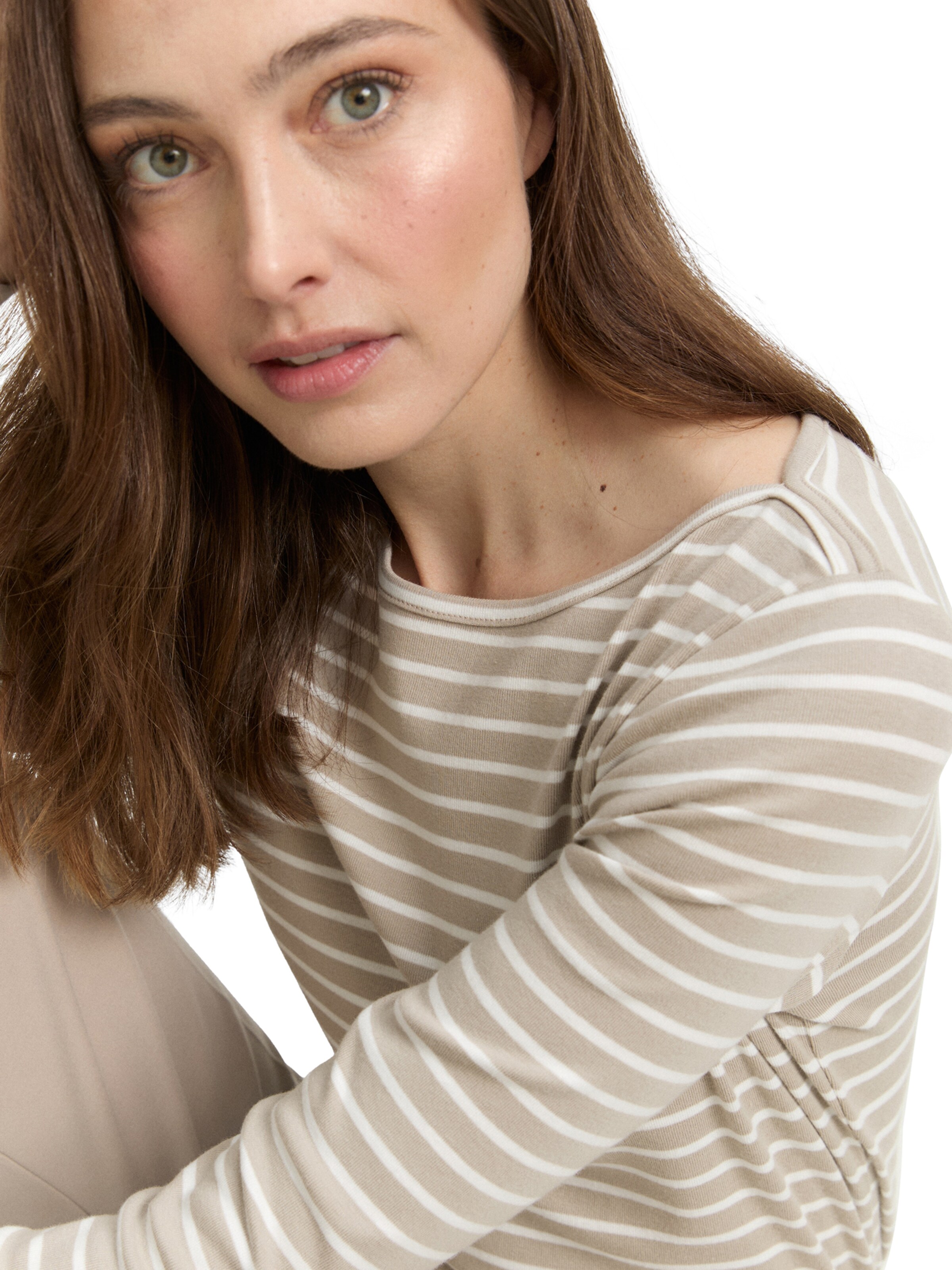 TOM TAILOR Tričko – béžová