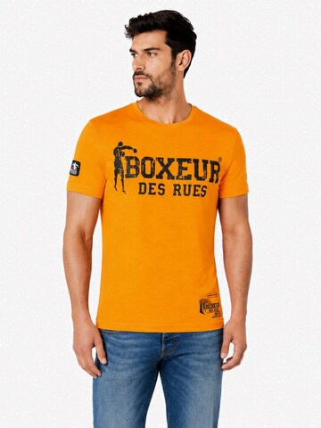 Boxeur des Rues Shirt 'Herren T-Shirt 3er-Pack Boxeur des Rues Slim Fit: Schwarz, Weißes Logo + Orange + Grasgrün, Weißes Logo'‌ in Mischfarben