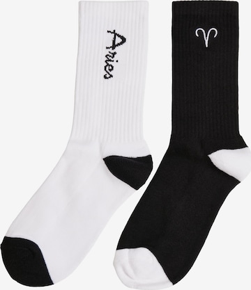 Chaussettes 'Zodiac' Mister Tee en noir : devant