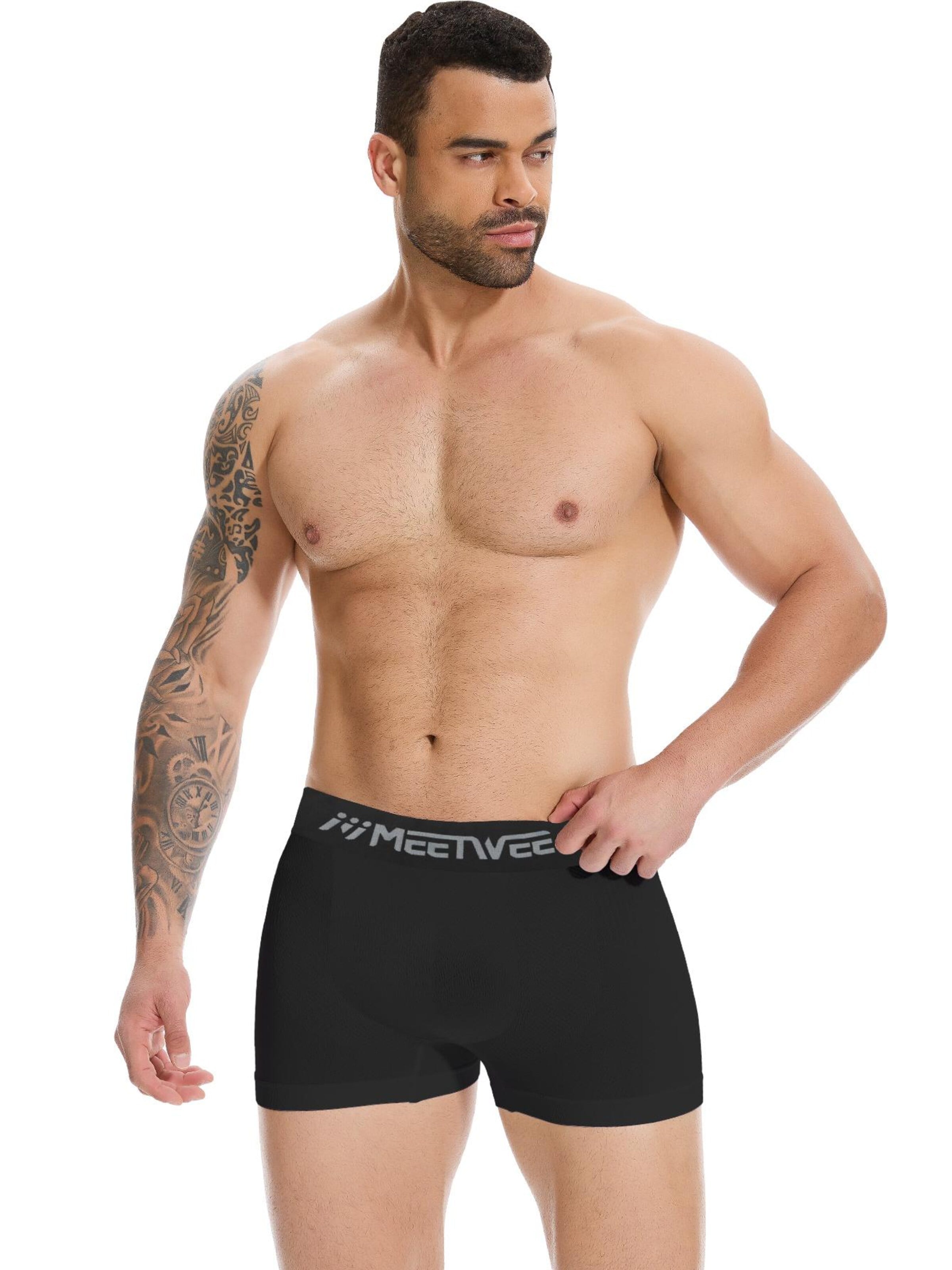 MEETWEE Boxer shorts '4 Pack Men's Breathable Underwear' in Mixed colors: front