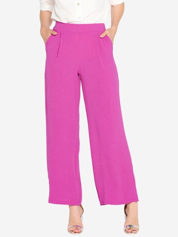 LolaLiza Wide leg Pleat-front trousers in Pink