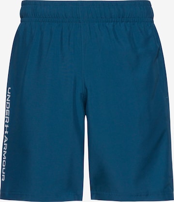 UNDER ARMOUR Sportshorts 'Wordmark' in Blau: Vorderseite