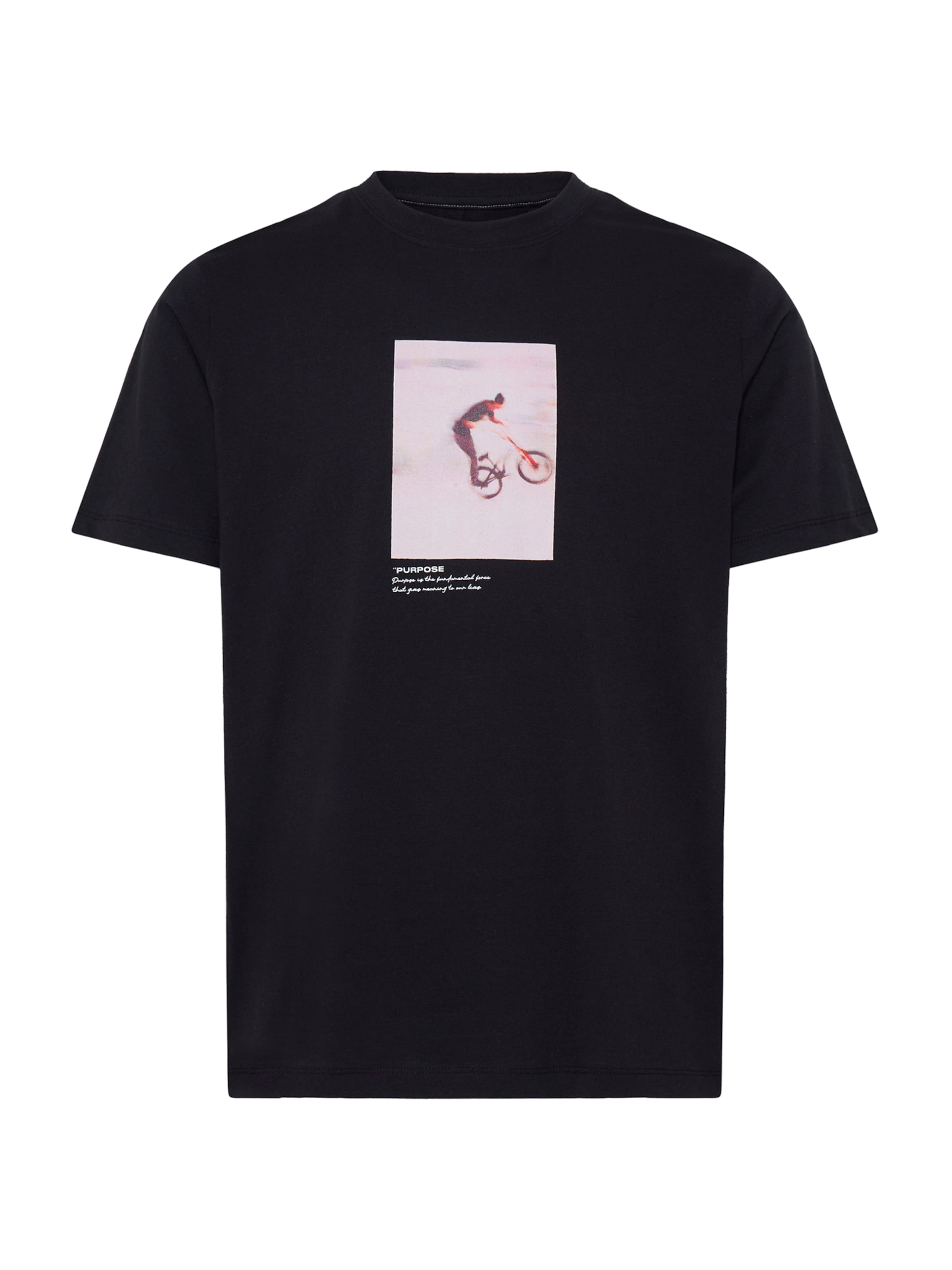 BLEND Тениска 'BHKOLE PHOTOPRINT' в синьо: отпред