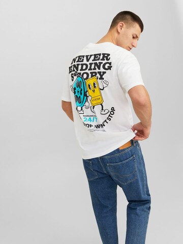 JACK & JONES Bluser & t-shirts 'AMUSEMENT' i hvid