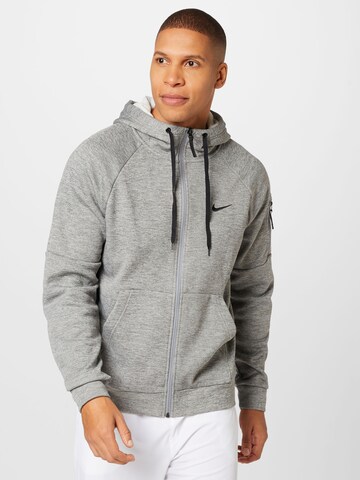 NIKE Sportsweatjacke in Grau: predná strana