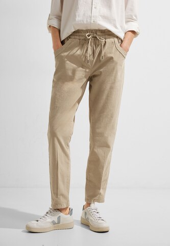 Coupe slim Pantalon CECIL en beige : devant