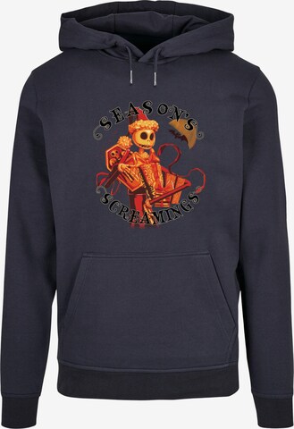 ABSOLUTE CULT Sweatshirt 'The Nightmare Before Christmas - Seasons Screamings' in Blauw: voorkant