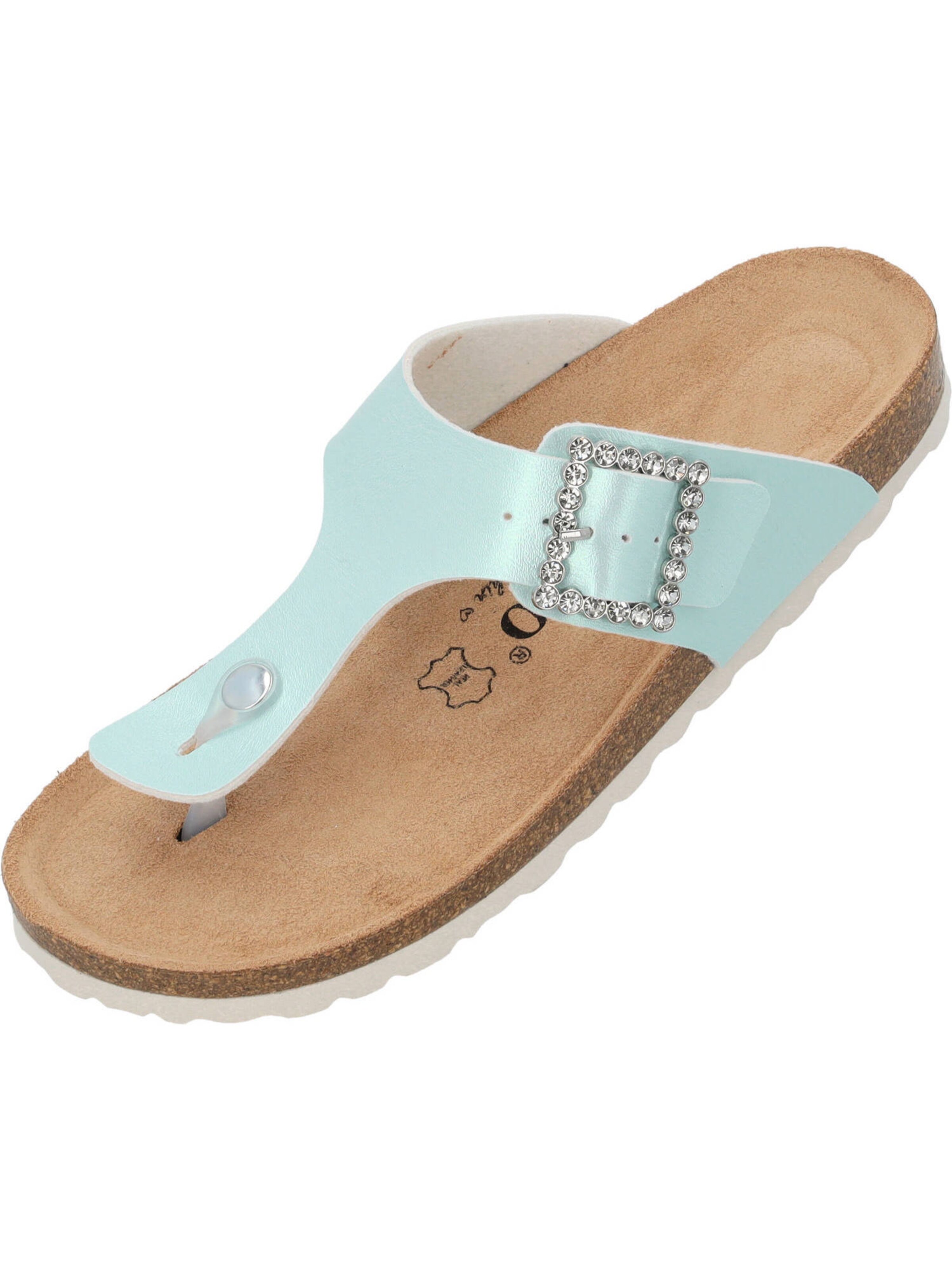 Palado by Sila Sahin T-bar sandals 'Kos SQ' in Green: front