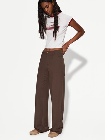 Bershka Loosefit Pantalon in Bruin