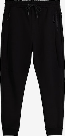 Bershka Tapered Broek in Zwart: voorkant