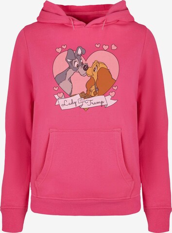 ABSOLUTE CULT Sweatshirt 'Lady And The Tramp - Love' in Pink: predná strana