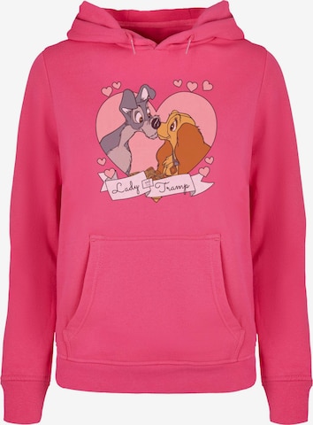 ABSOLUTE CULT Sweatshirt 'Lady And The Tramp - Love' in Roze: voorkant