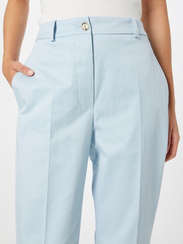 BOSS Black Regular Trousers with creases 'Tachino' in Blue