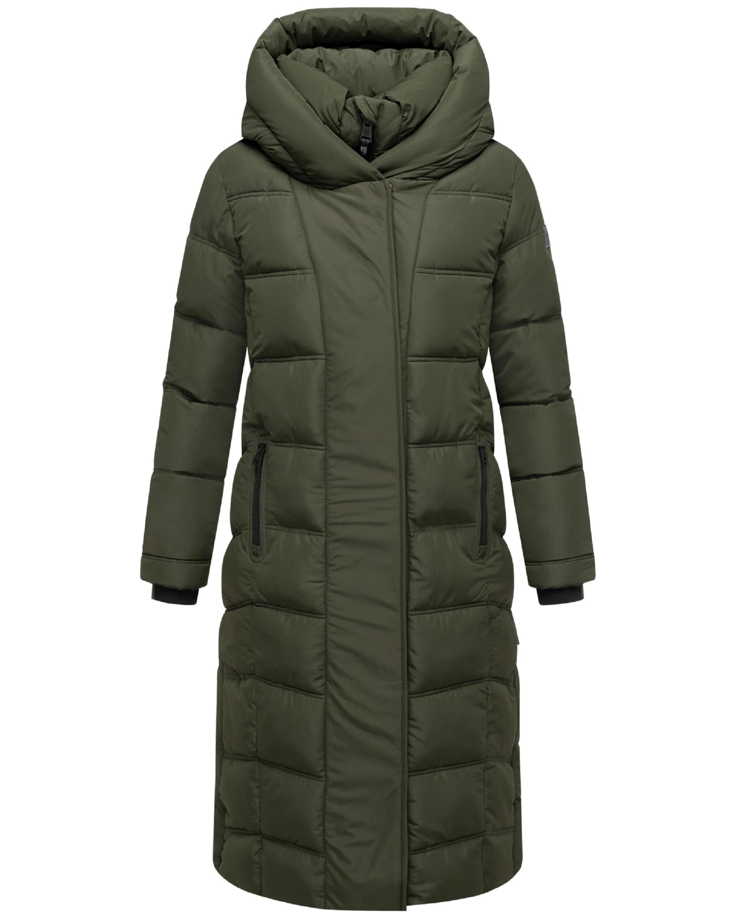 NAVAHOO Wintermantel 'Engelsfeder XIV' in Groen: voorkant