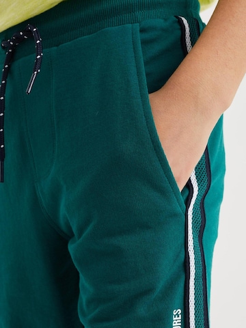 WE Fashion - Slimfit Calças em verde