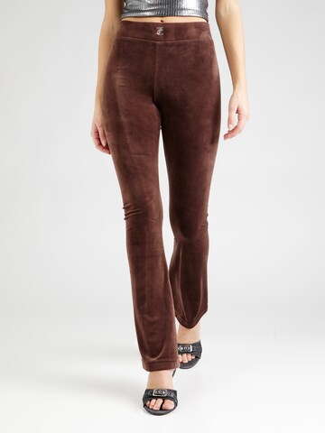 évasé Pantalon 'FREYA' Juicy Couture en marron : devant