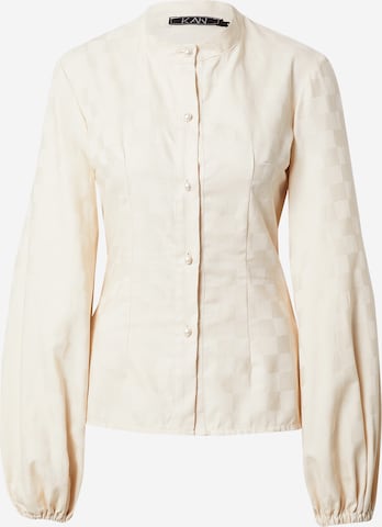 KAN Blouse in Beige: voorkant