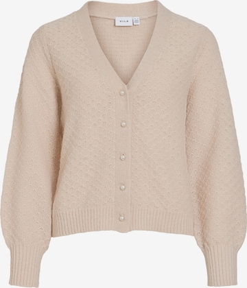 VILA Strickjacke 'VITuli' in Beige: Vorderseite