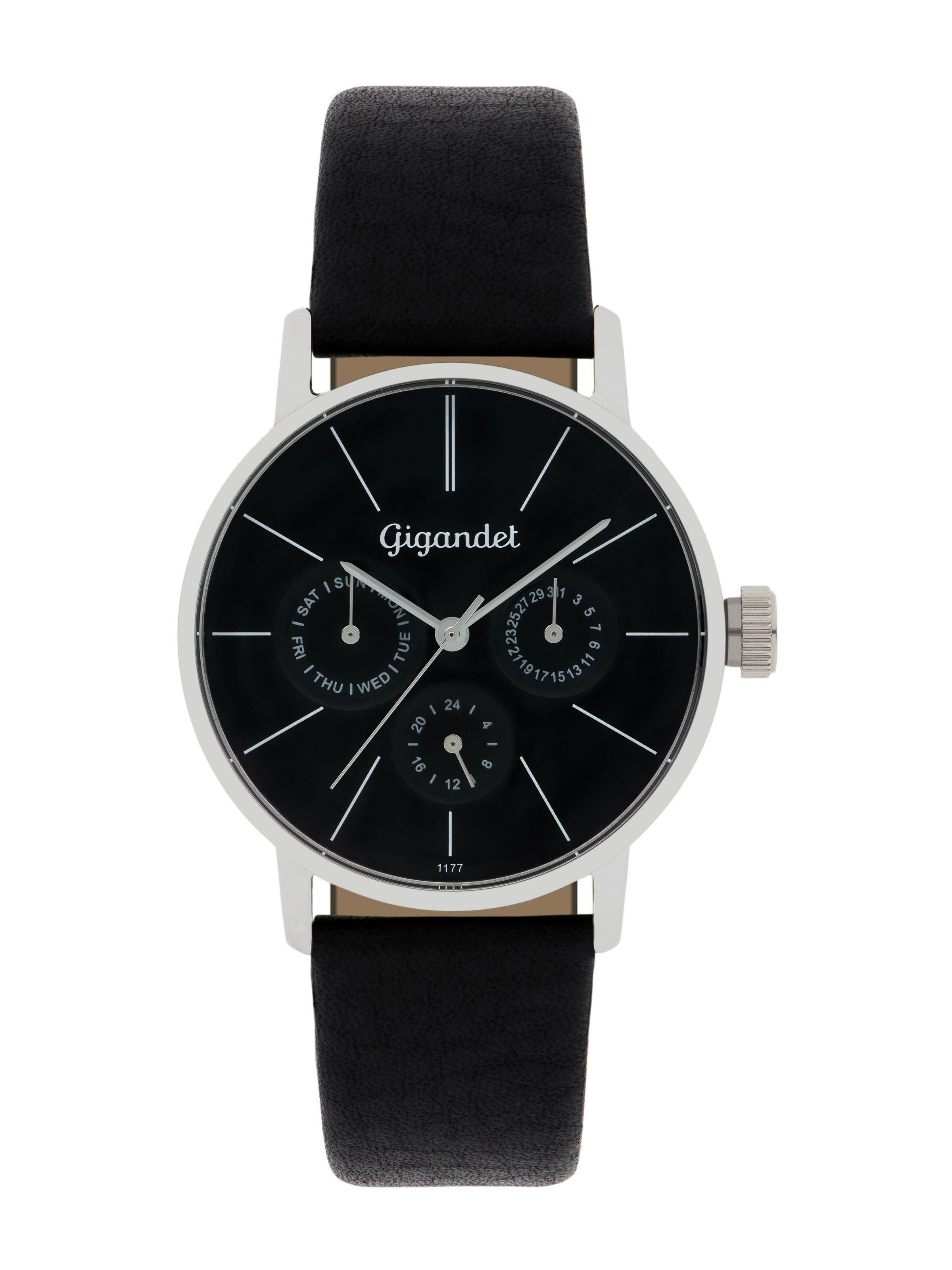 Gigandet Analog Watch 'MINIMALISM' in Black: front