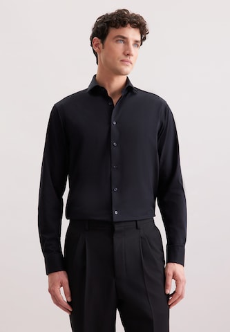 Coupe slim Chemise business 'Schwarze Rose' SEIDENSTICKER en noir : devant