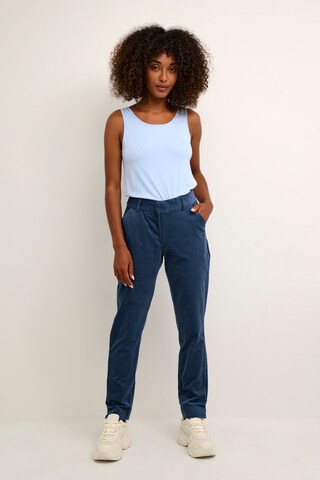 Coupe slim Pantalon 'Lina' Kaffe en bleu