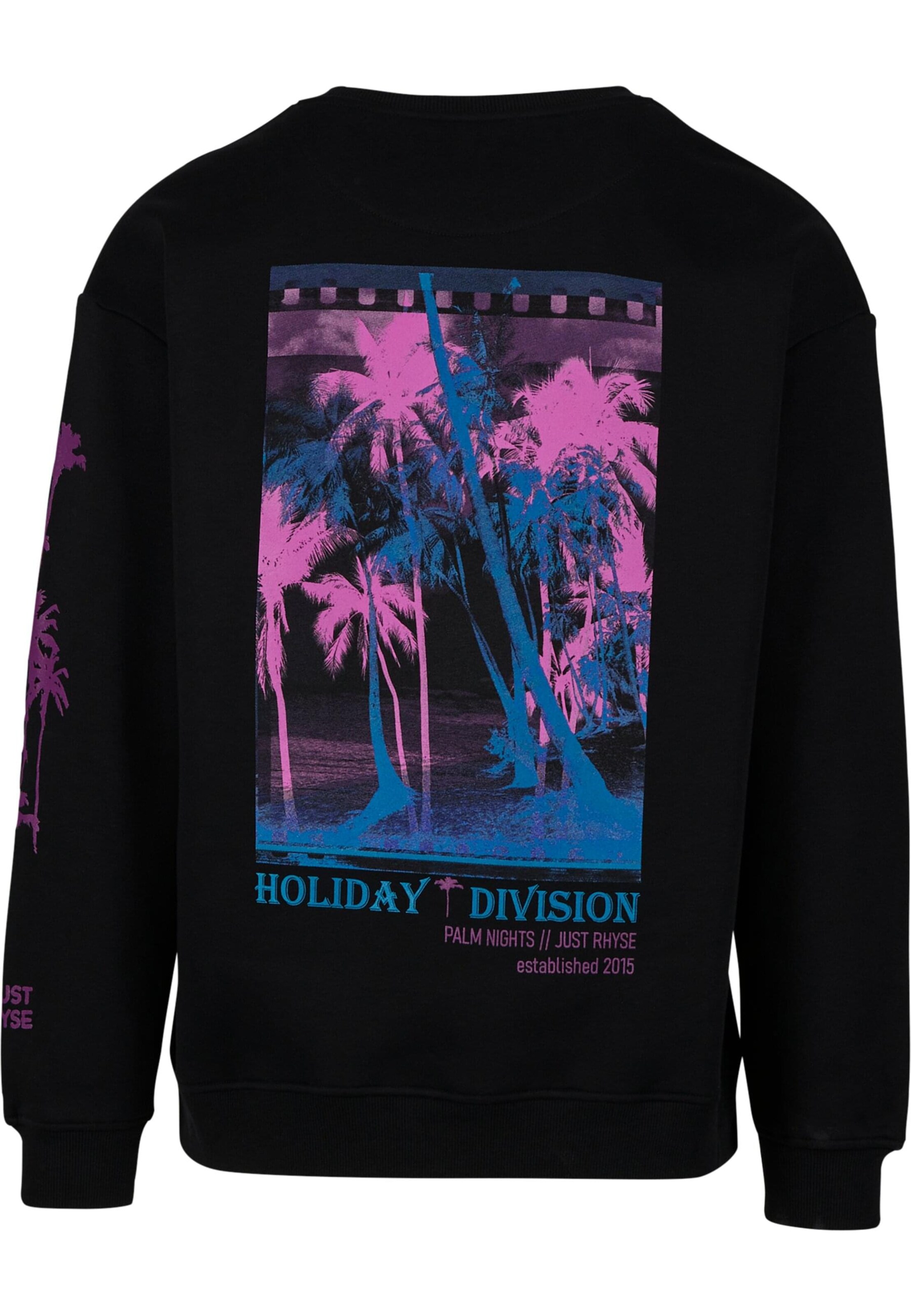 Just Rhyse Sweatshirt 'Night in Paradise' in Schwarz
