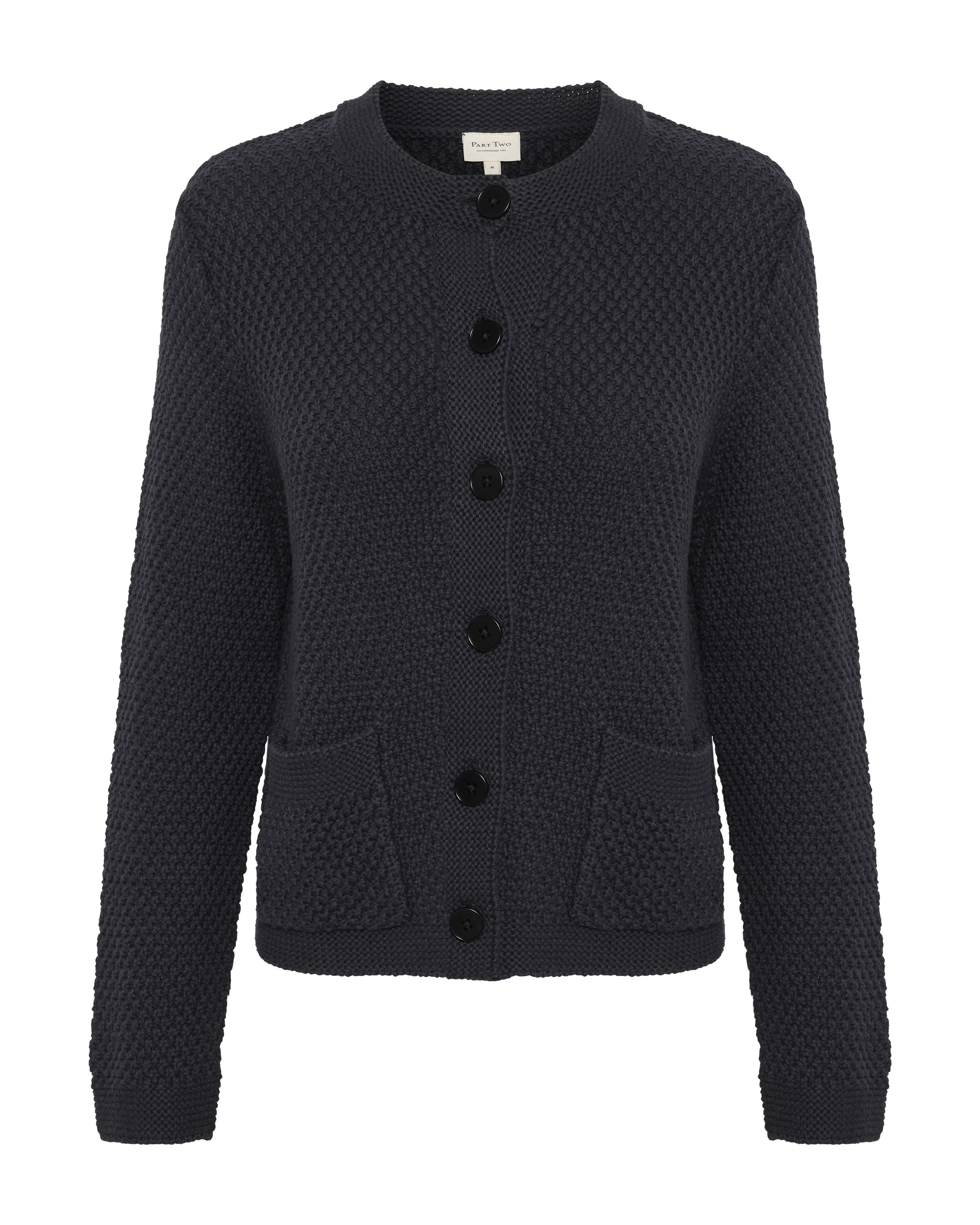 Part Two Gebreid vest in Blauw: voorkant