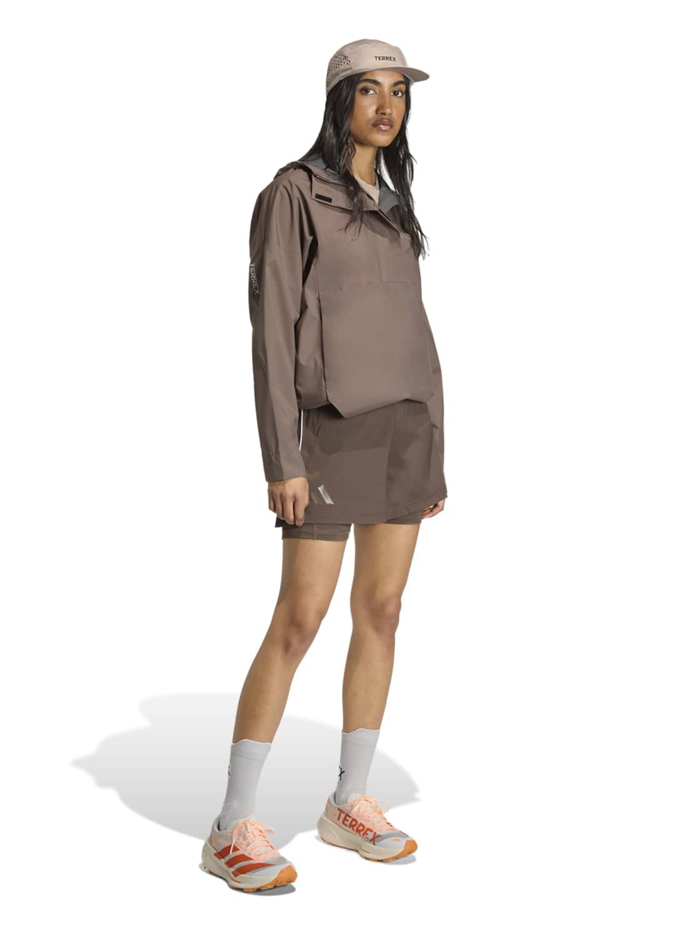 Geacă outdoor 'Xploric' de la ADIDAS TERREX pe maro: față