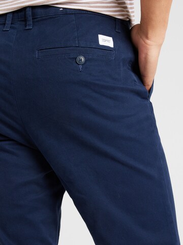 Coupe slim Pantalon chino ESPRIT en bleu