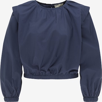 DreiMaster Vintage Blouse in Blauw: voorkant