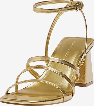 Pull&Bear Sandals in Gold: front