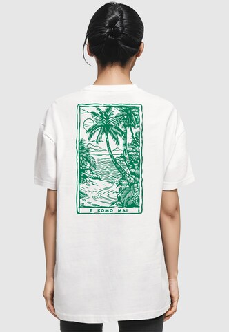 Merchcode T-Shirt 'Hawai' in Weiß: Vorderseite