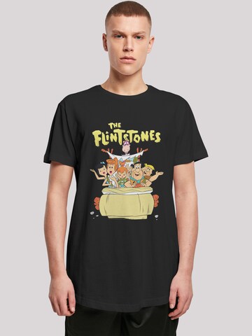 F4NT4STIC T-Shirt 'The Flintstones' in Schwarz: predná strana