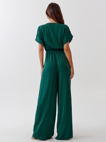 Tussah Jumpsuit 'RAVEN' in Green: back