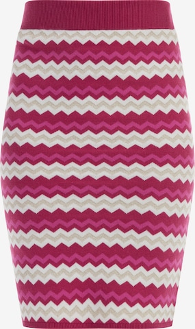 Gonna di faina in rosa: frontale