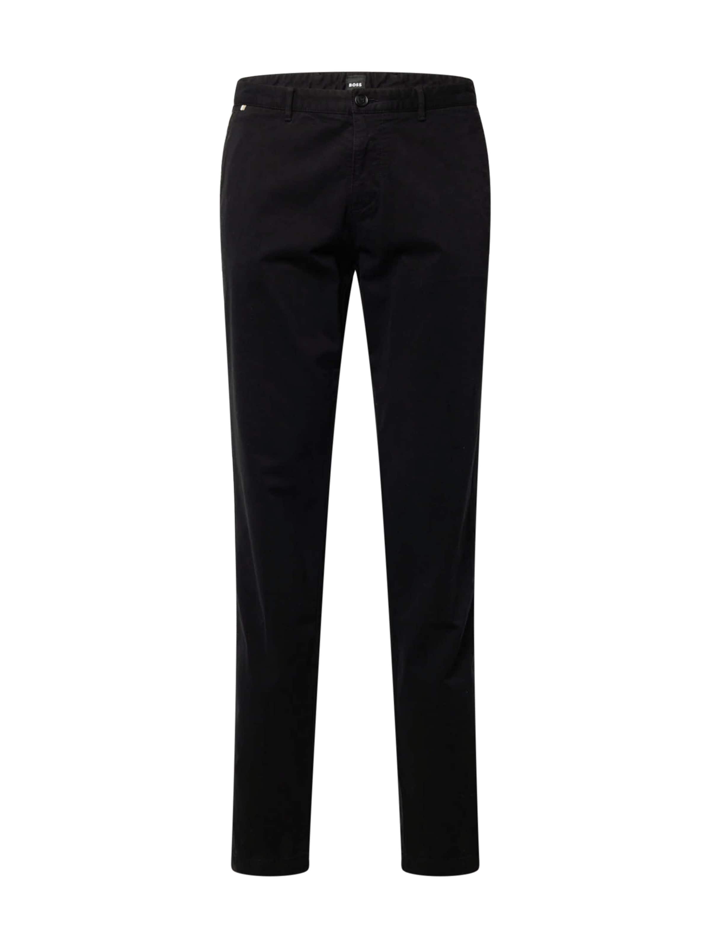 Regular Pantalon chino 'Crigan' BOSS en noir : devant