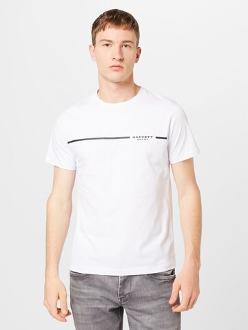 Hackett London Тениска в бяло: отпред