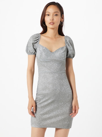 Robe GLAMOROUS en argent : devant