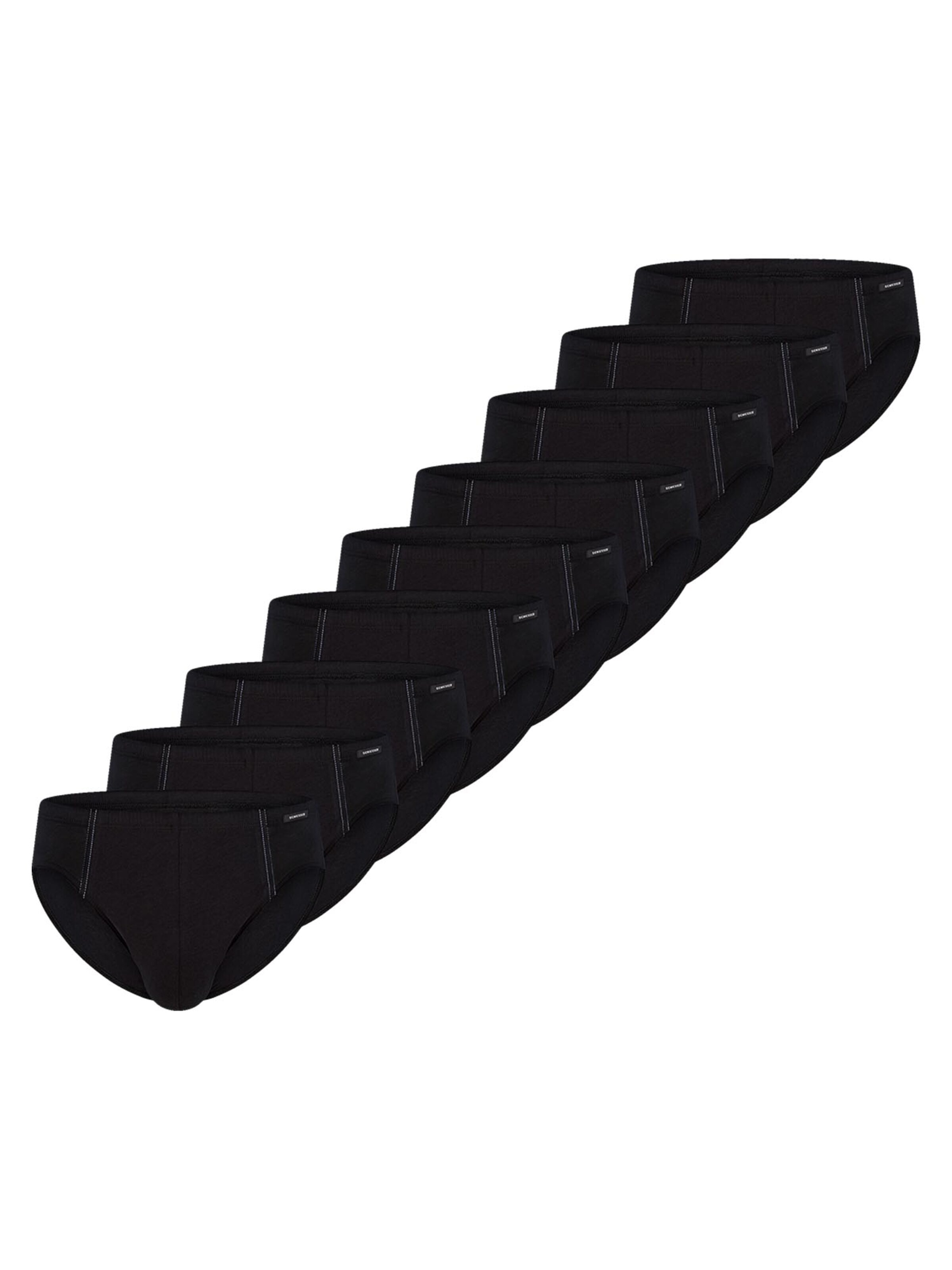 SCHIESSER Slip 'Cotton Essential' in Zwart: voorkant