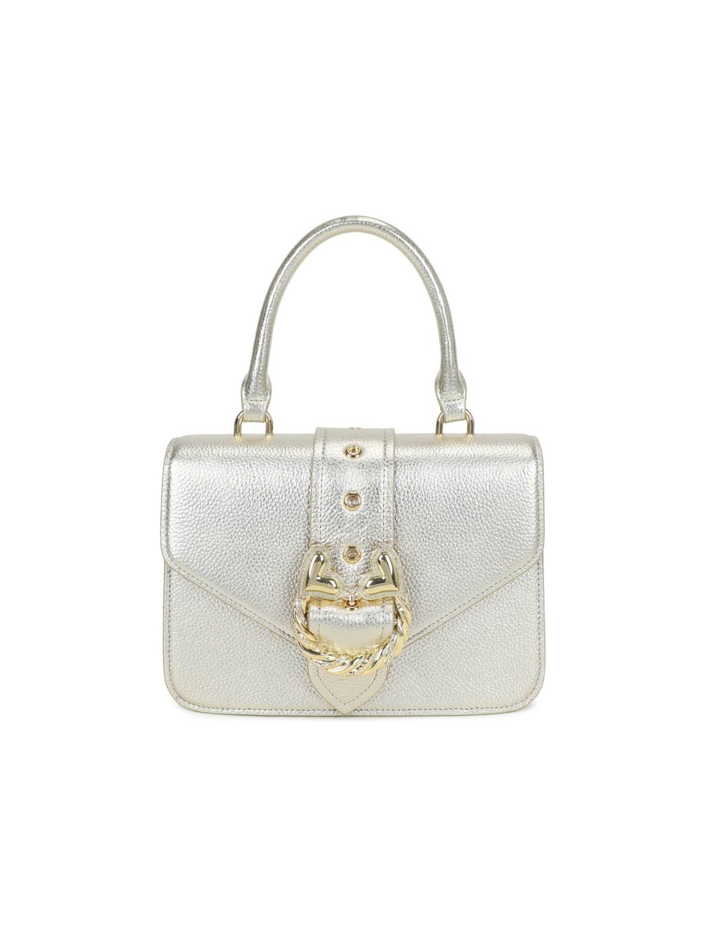 Borsa a mano 'Baroque' di Braccialini in argento: frontale