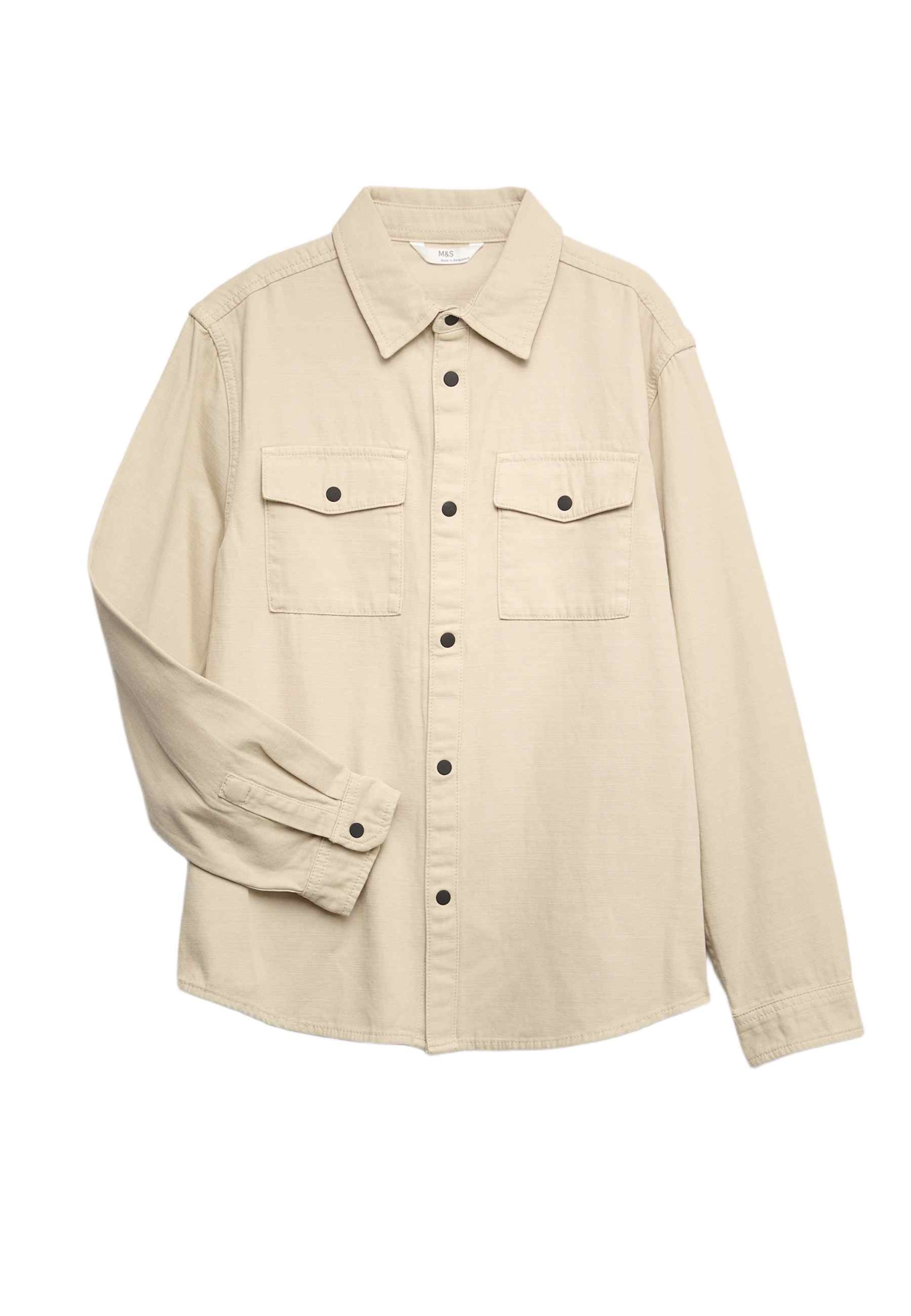 Marks & Spencer Regular Fit Hemd in Beige: Vorderseite